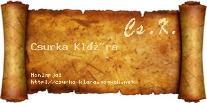 Csurka Klára névjegykártya